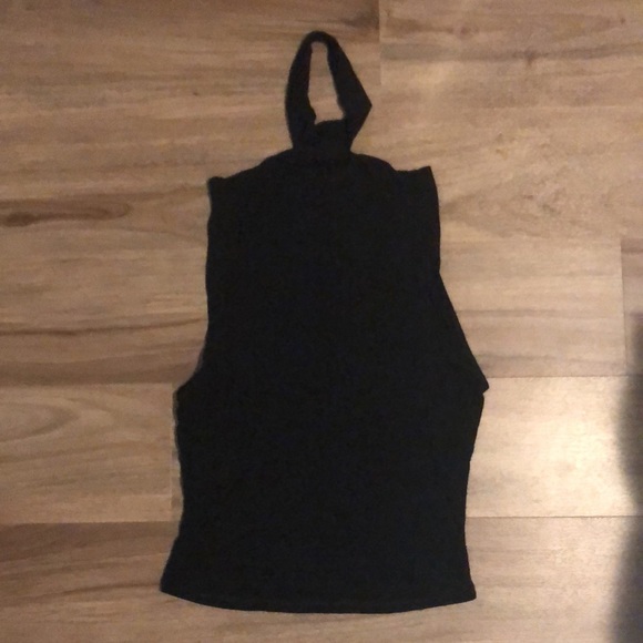 Garage Black Tank with Built-in Chocker Neck Piece - Picture 5 of 5